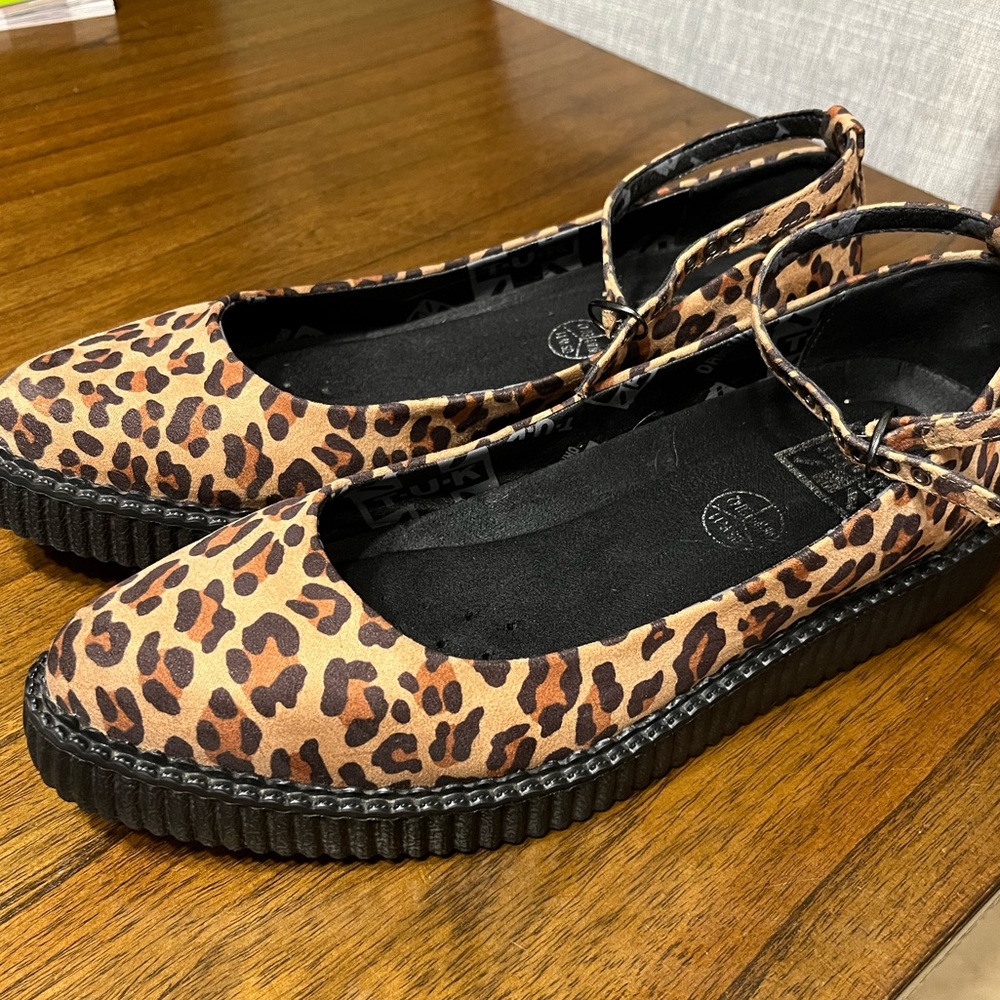 TUK Leopard Platform Mary Janes
